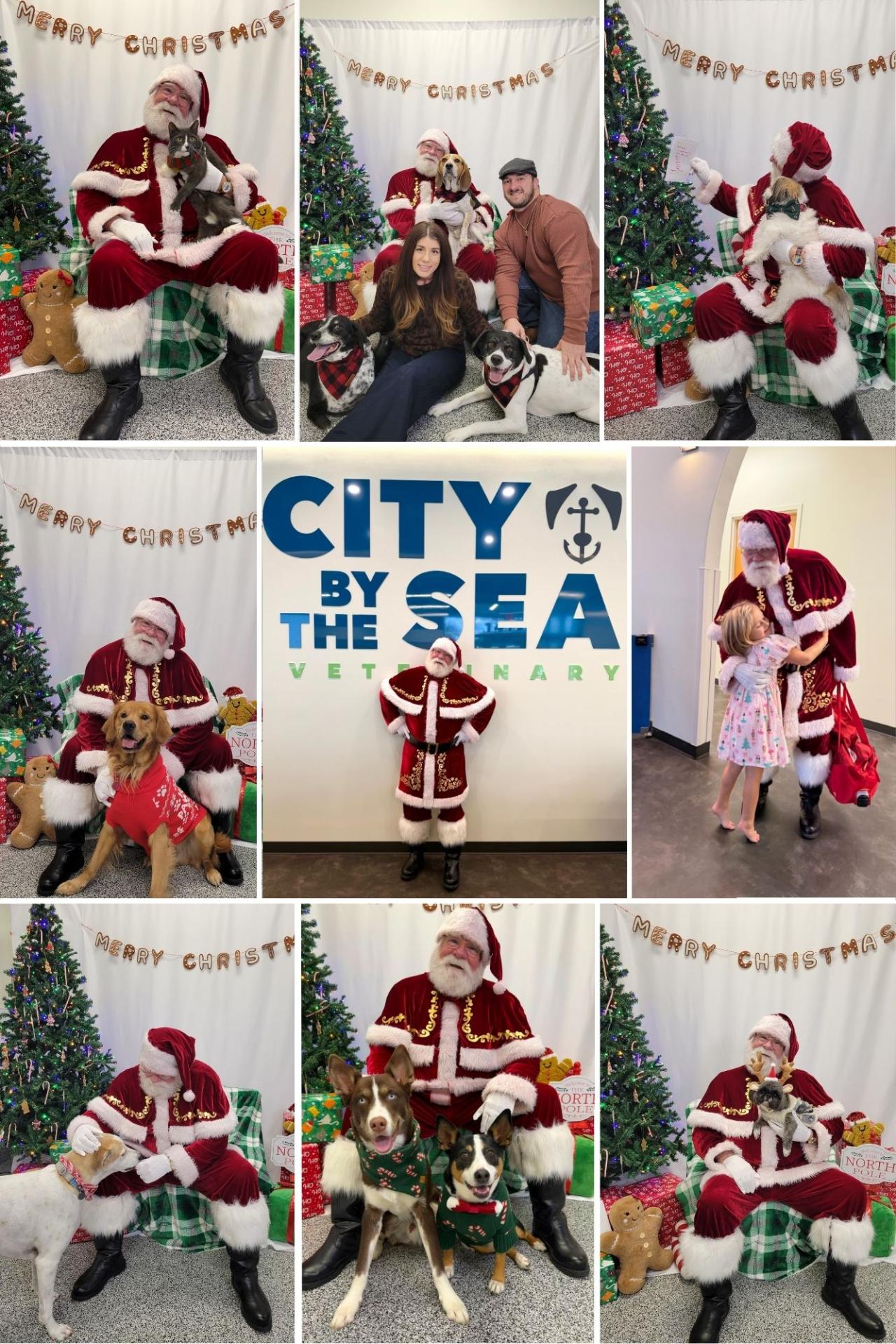 Santa stopped by and visited all of the good boys and girls at City by the Sea Vet in Ashbury Park NJ